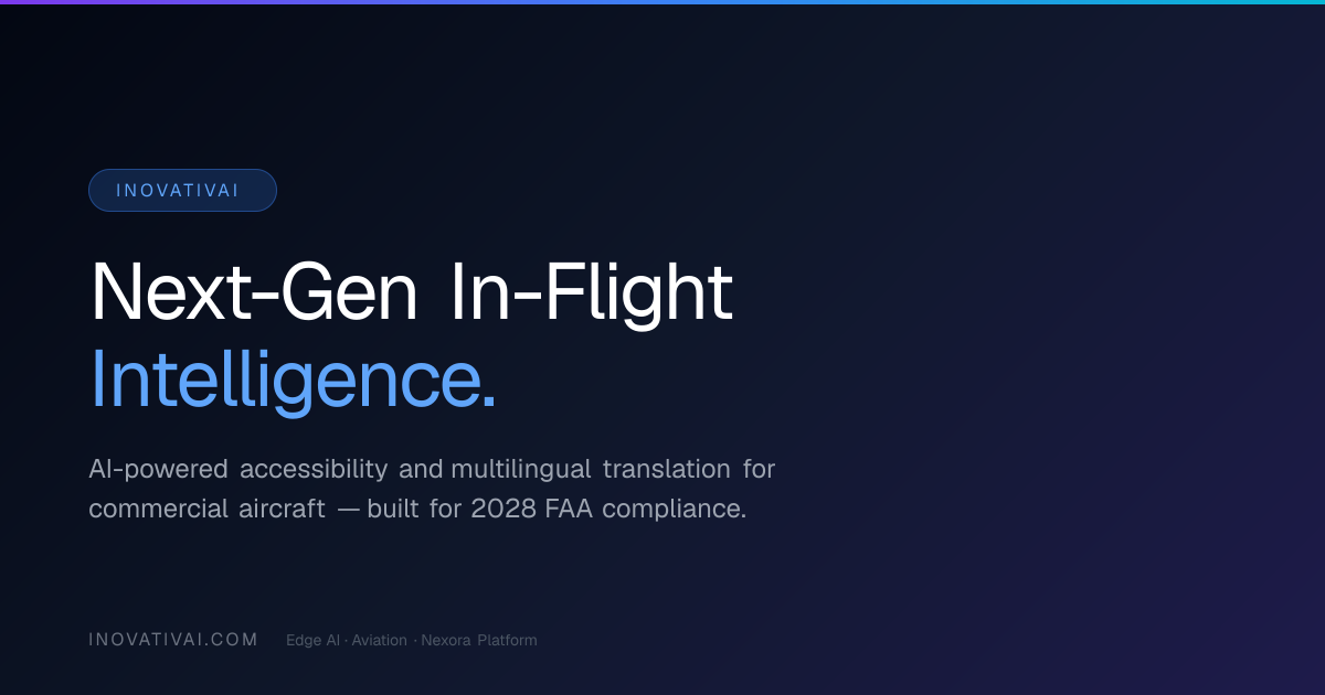 AI-Powered Accessibility & In-Flight Intelligence for Aviation